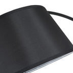 Arc Floor Lamp with Fabric Shade and Foot Switch, Ø47x105x190cm, Black