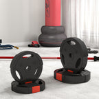 SPORTNOW Weight Kit with 2 10 kg Discs and 2 5 kg Discs in Polypropylene and Sand, Ø34x6 cm and Ø27x4.5 cm, Black