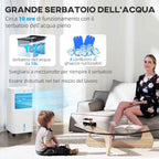 3-in-1 Evaporative Air Cooler and Fan with Ice, 3 Speeds with Timer, 32x37x74 cm, White