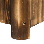 Outsunny Rectangular Fir Wood Planter Pot 70 x 35 x 30cm