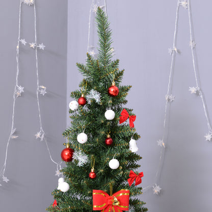 CHRISTMAS TREE -  Artificial Christmas Tree 210 cm with Realistic Branches, Tall and Narrow Christmas Tree with Plastic Base, Green