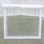 Outsunny PE Greenhouse Cover with 6 Windows, Roll-Up Door and Buried Edges, 3x2x2 m, White