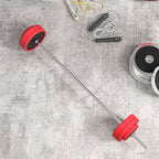 SPORTNOW Barbell and Disc Set 30 kg total with 6 Weights and 2 Nuts, in Metal, PU and Sand, 170x26x26 cm, Red