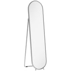 HOMCOM Full-Length Floor Mirror with Folding Stand, Glass and Metal, 40x4x160 cm, Silver