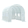 Outsunny Garden greenhouse tunnel for PI plants with iron, white, 350x200x200cm pipes - Borgè