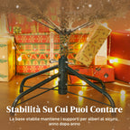 150cm Tall Snow-Covered Christmas Tree with Realistic Branches and Foldable Metal Base