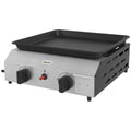 Outsunny gas barbecue plate with 2 burners, non -stick plane and 4.8kw power, silver - Borgè
