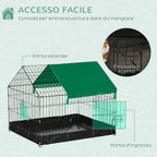 Rabbit and Guinea Pig Cage in Metal and Oxford Fabric 90x75x75cm