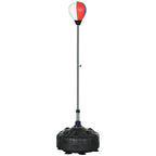 Floor Punching Ball with Fillable Base and Suction Cups, Adjustable Height from 147-165 cm, Black