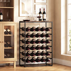30-Bottle Floor-Standing Wine Rack with 6 Shelves, Industrial Style, Rustic Brown