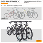 Steel Bike Rack Parking Stand for 3 Bikes, 76x33x27 cm, Silver