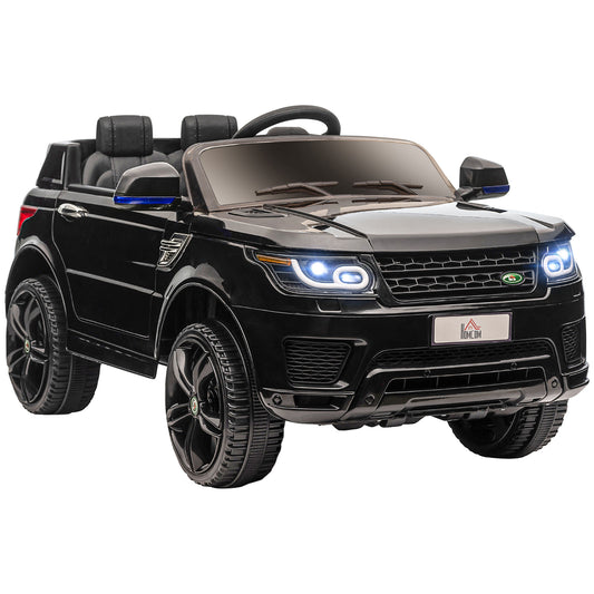 Electric Ride-On Car for Children 3-6 Years with Remote Control, LED Lights and Horn, in PP and Metal, 110x68x52 cm, Black