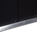 Garden House with 2 Sliding Doors and 4 Air Vents, Steel, 322x277x192 cm, Dark Grey - Borgè