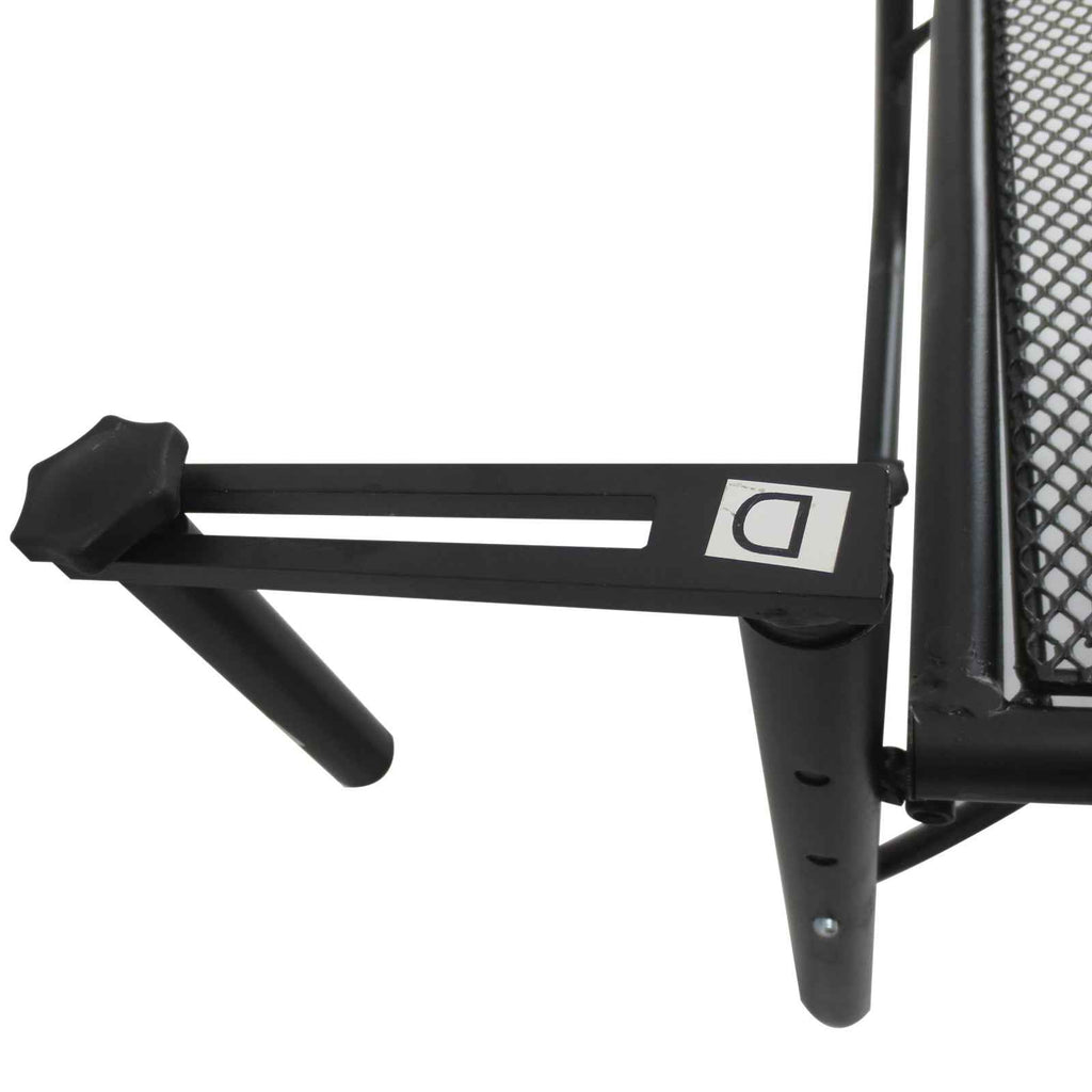 Outsunny Folding Railing Table with 3 Adjustable Heights, Metal, 60x45x50cm, Black
