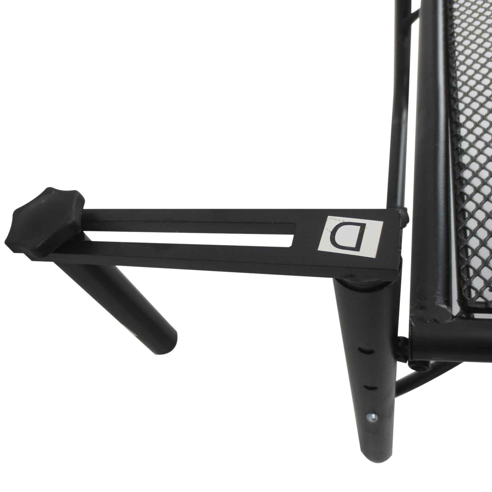 Outsunny Folding Railing Table with 3 Adjustable Heights, Metal, 60x45x50cm, Black