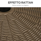 Umbrella Base with 2 Built-in Knobs, HDPE and Steel, Ø51x36 cm, Brown and Black