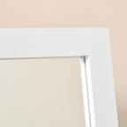 Full-Length Mirror with 4 Legs and Adjustable Angle, Wood and Glass, 47x46x148 cm, White