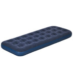 Single Inflatable Bed with Manual Pump Included, 73x191x22 cm, Blue - Borgè