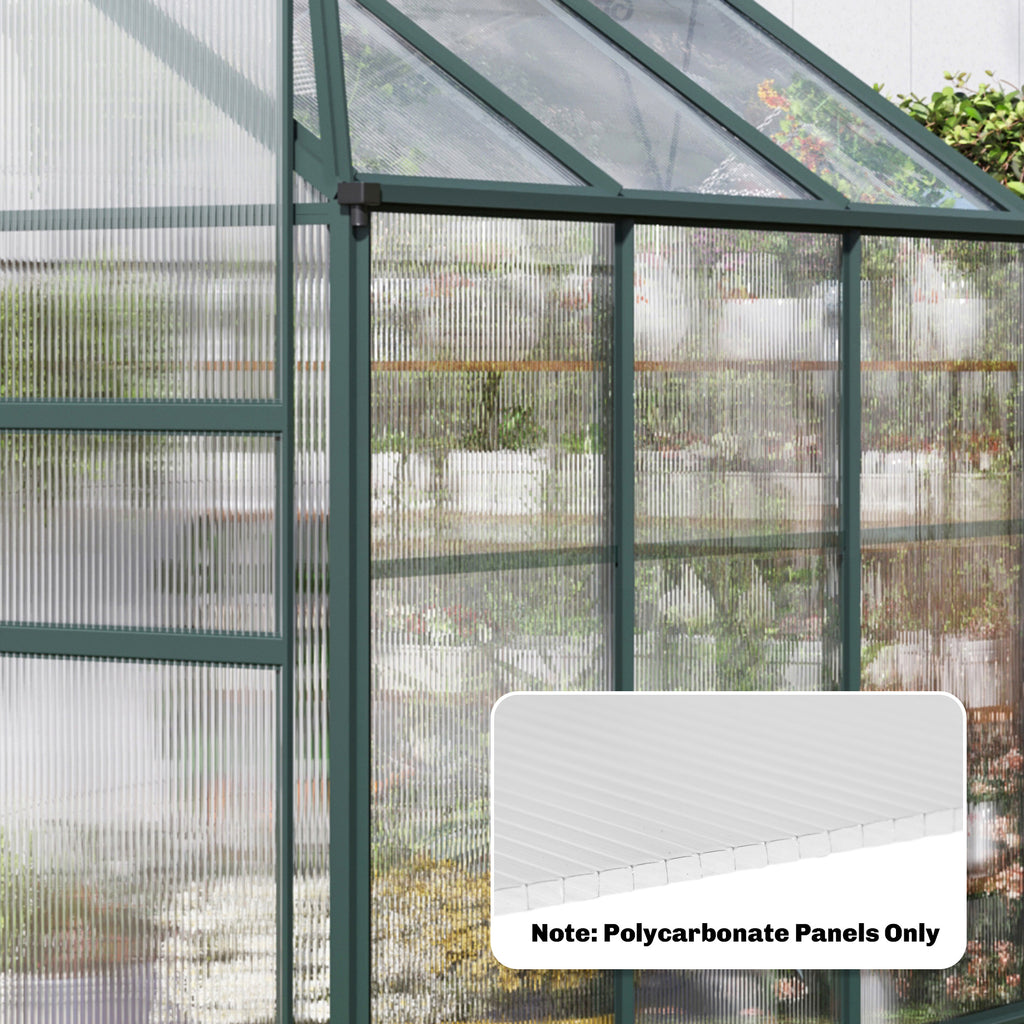 Outsunny Set of 10 Polycarbonate Honeycomb Sheets, 120x60 cm, Anti-UV, Cuttable, for Greenhouses and Canopies, Roofs