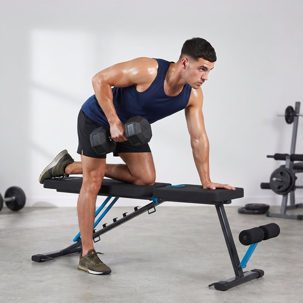 SPORTNOW Folding and Adjustable Weight Bench, 300 kg Capacity, 7-Position Backrest