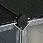 Space-Saving Modular Shoe Rack, 12 Cubes 45x35x16 cm in Steel and PP, Black and White