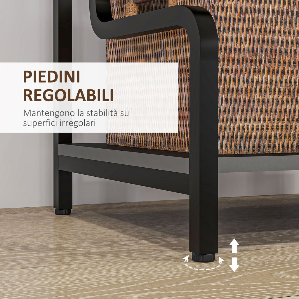 HOMCOM 3-Tier Industrial Printer Stand, Metal and Chipboard, 55x40x77 cm, Black