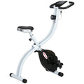 Folding Magnetic Exercise Bike with 8 Resistance Levels and Adjustable Seat, Steel, 97x43x110 cm, Black