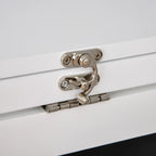 Folding PC Desk with 9-Tier Bookcase in Wood and Metal, 98x51x153 cm, White