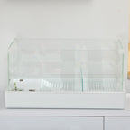 Turtle Tank with 3-Level Filter and Glass and ABS Panels, 51x31x25.5 cm, White