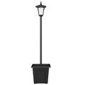 Outsunny 1.6m Solar Garden Lamp Aluminum, Automatic Switch-On, IP44 Waterproof, Black