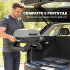 Outsunny 2300W Portable Tabletop Electric Barbecue with Side Shelves, Black.