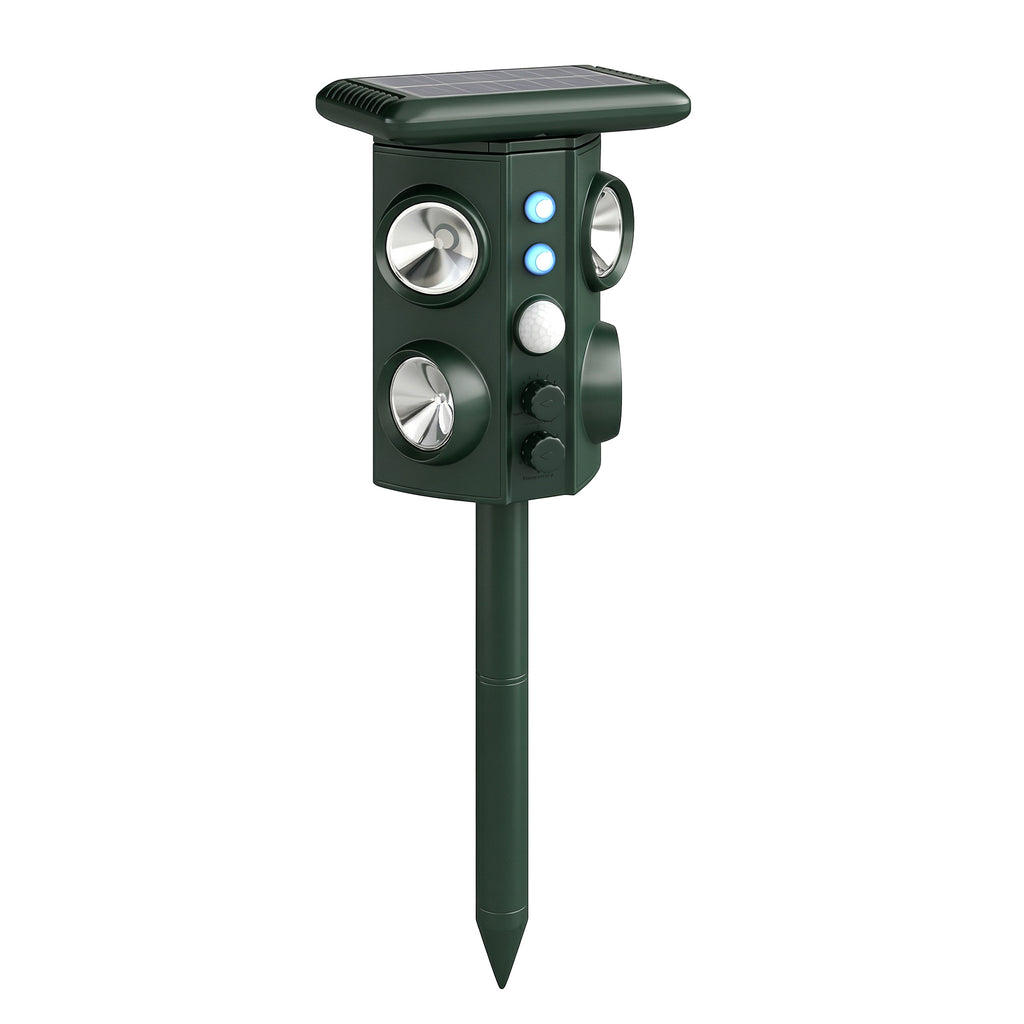 Outsunny Solar Ultrasonic Cat Repellent with 5 Modes, PIR Sensor and LED Flash