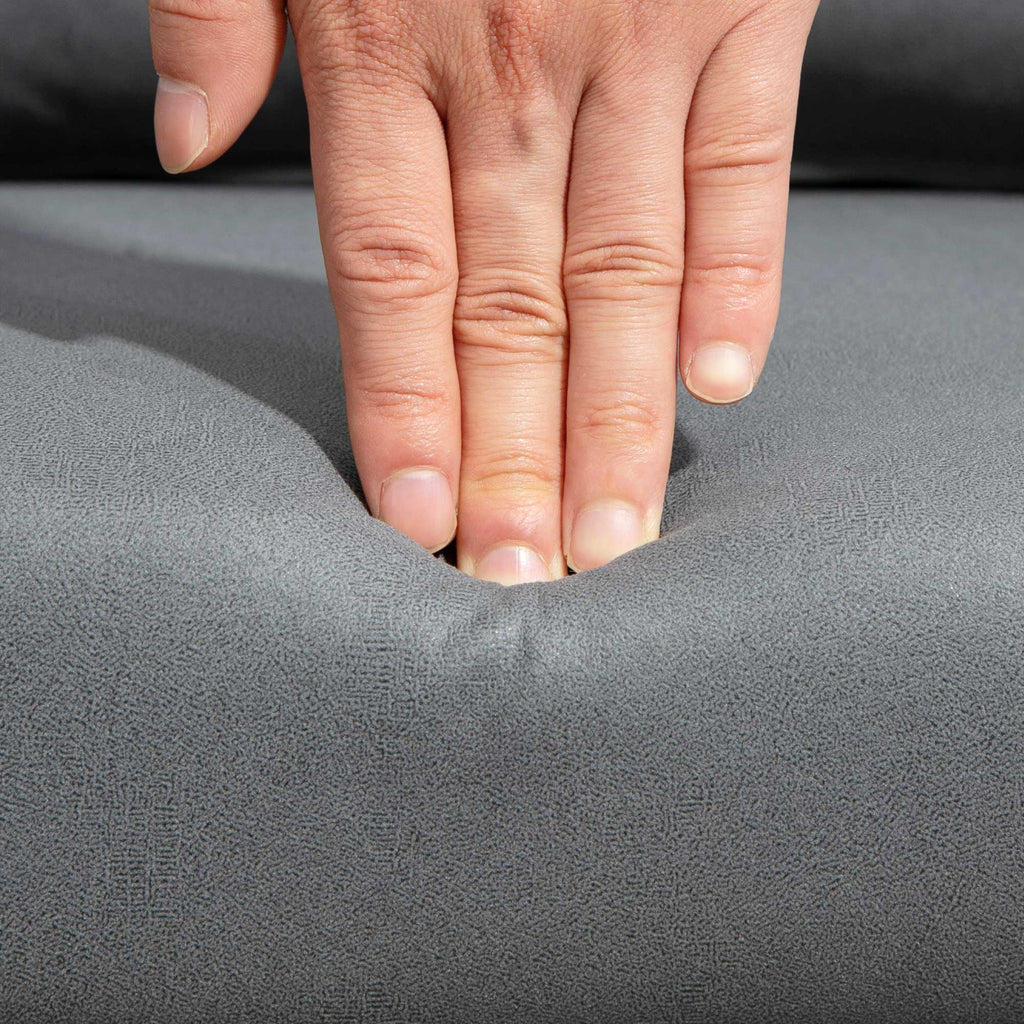 Swivel Desk Chair with Adjustable Height and Lumbar Cushion, Technical Fabric, Grey