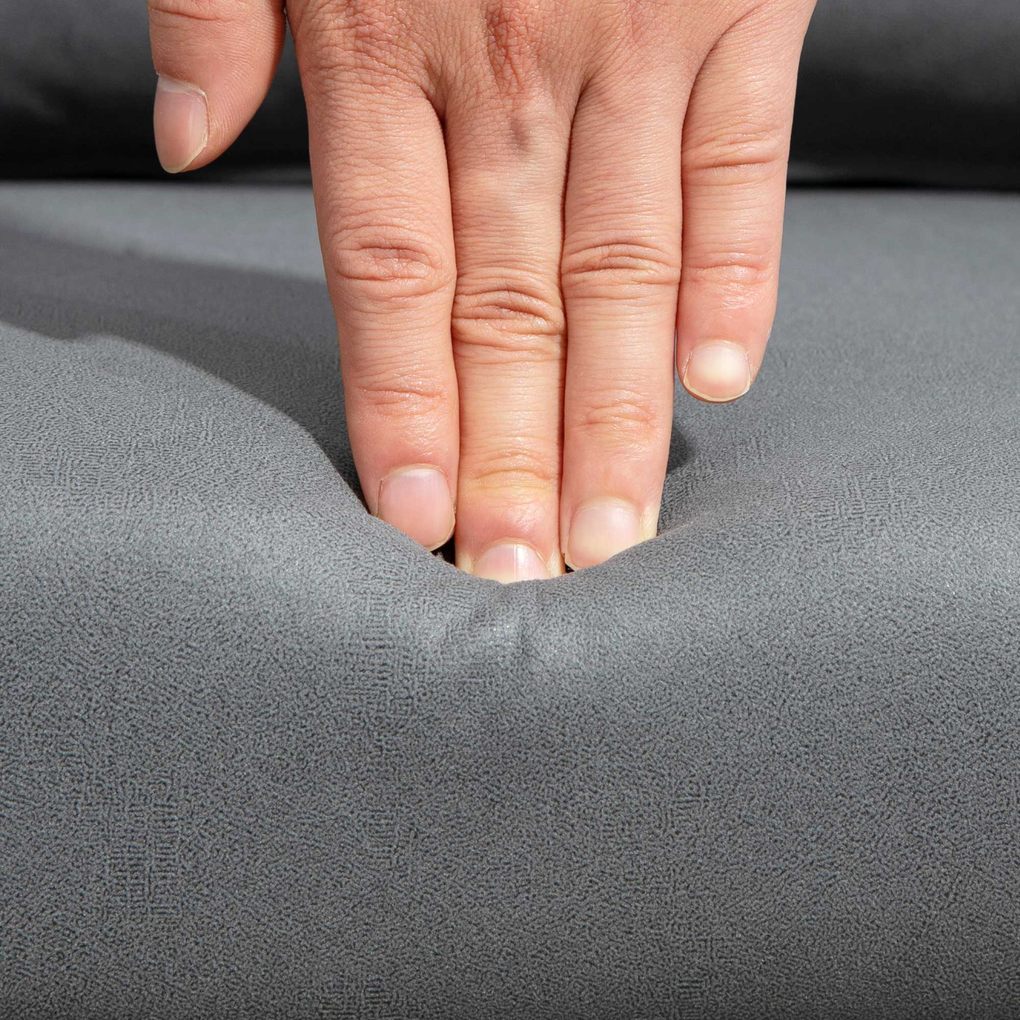 Swivel Desk Chair with Adjustable Height and Lumbar Cushion, Technical Fabric, Grey