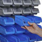 44pcs Tool Box with Adjustable and Removable PP Boxes Blue and Gray, 54x22x95cm
