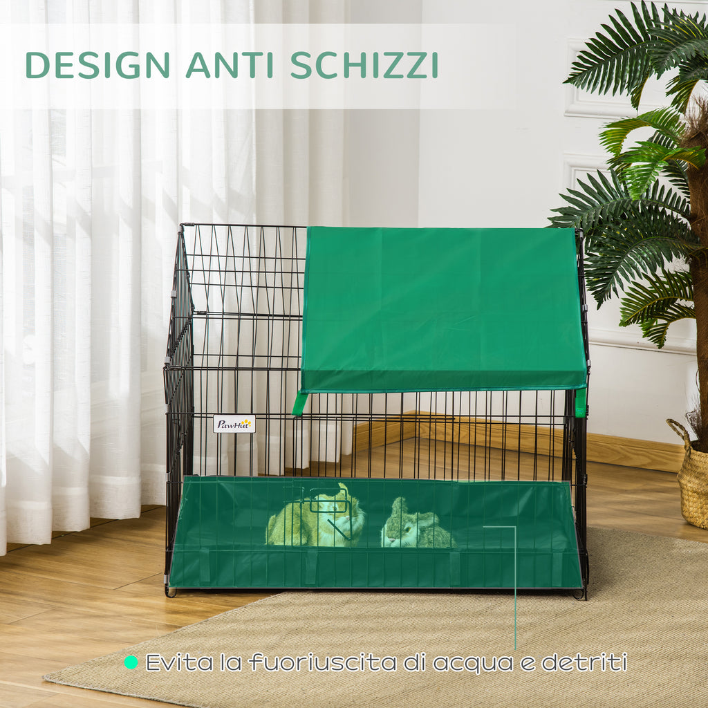Rabbit and Guinea Pig Cage in Metal and Oxford Fabric 90x75x75cm