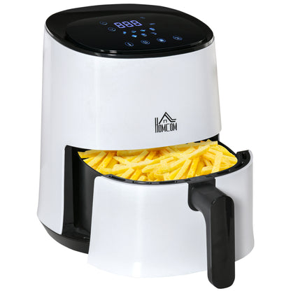 2.5L 1300W Air Fryer with 7 Menus, LED Screen and Pan, 24.9x33.9x29.9cm - Borgè