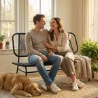 Outsunny 2-Seater Rattan Sofa, Loveseat with Woven Seat and Backrest, Black.