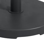 15kg Round Umbrella Base for Ø24-38mm Poles, Plastic and Concrete, Ø46.5 cm, Black