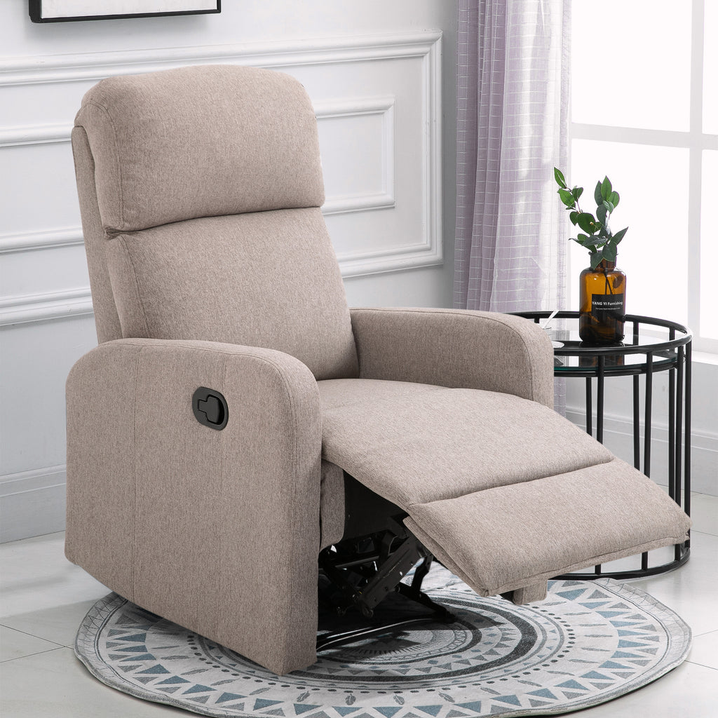 Homcom Relaxable relaxation armchair up to 168 ° with footrests, 66x83x107 cm, gray - Borgè