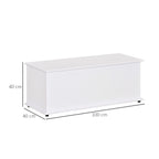 HOMCOM Multipurpose Chipboard Storage Bench with Opening Lid, for Bedroom and Entrance, 100x40x40cm, White