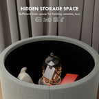 Homcom pouf 120 kg Max Linian effect container with limelight, in MDF, 56x56x42 cm, gray - Borgè