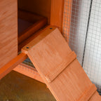 Prefabricated Wooden Chicken Coop with Nesting Box and Removable Tray