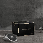 SPORTNOW Plyometric Jump Box at 3 Heights in Non-Slip Wood, 61-51-41cm, Black - Borgè