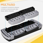 Aerobic Stepper Adjustable Height 10-15-20 cm Non-Slip, Black and Grey