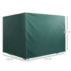 Garden Swing Cover Waterproof Anti-UV Anti-Mold with PE Fixing 215x155x150cm Green
