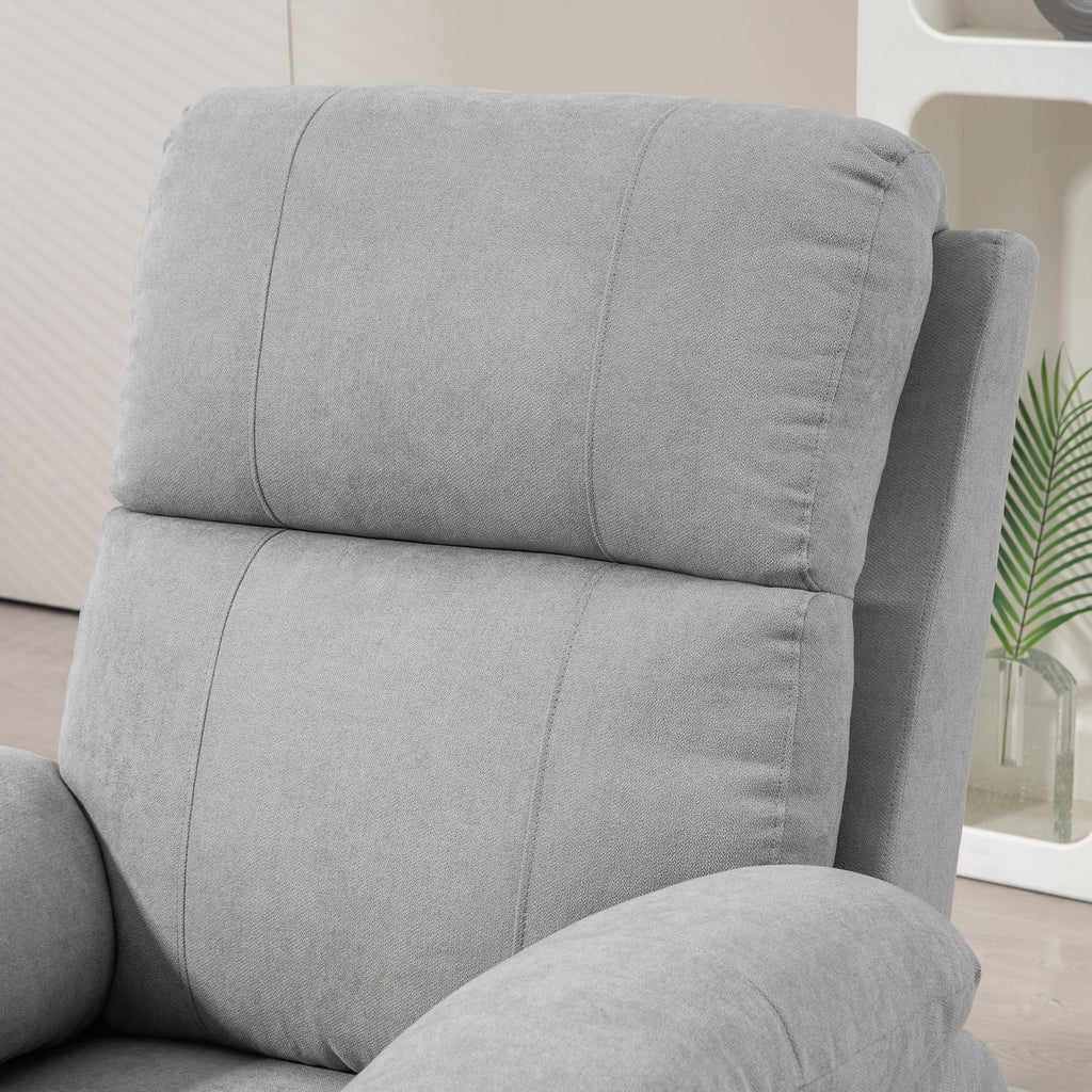 135° Reclining Lift Chair with 8 Massage Points and Footrest, 89x99x103 cm, Light Grey