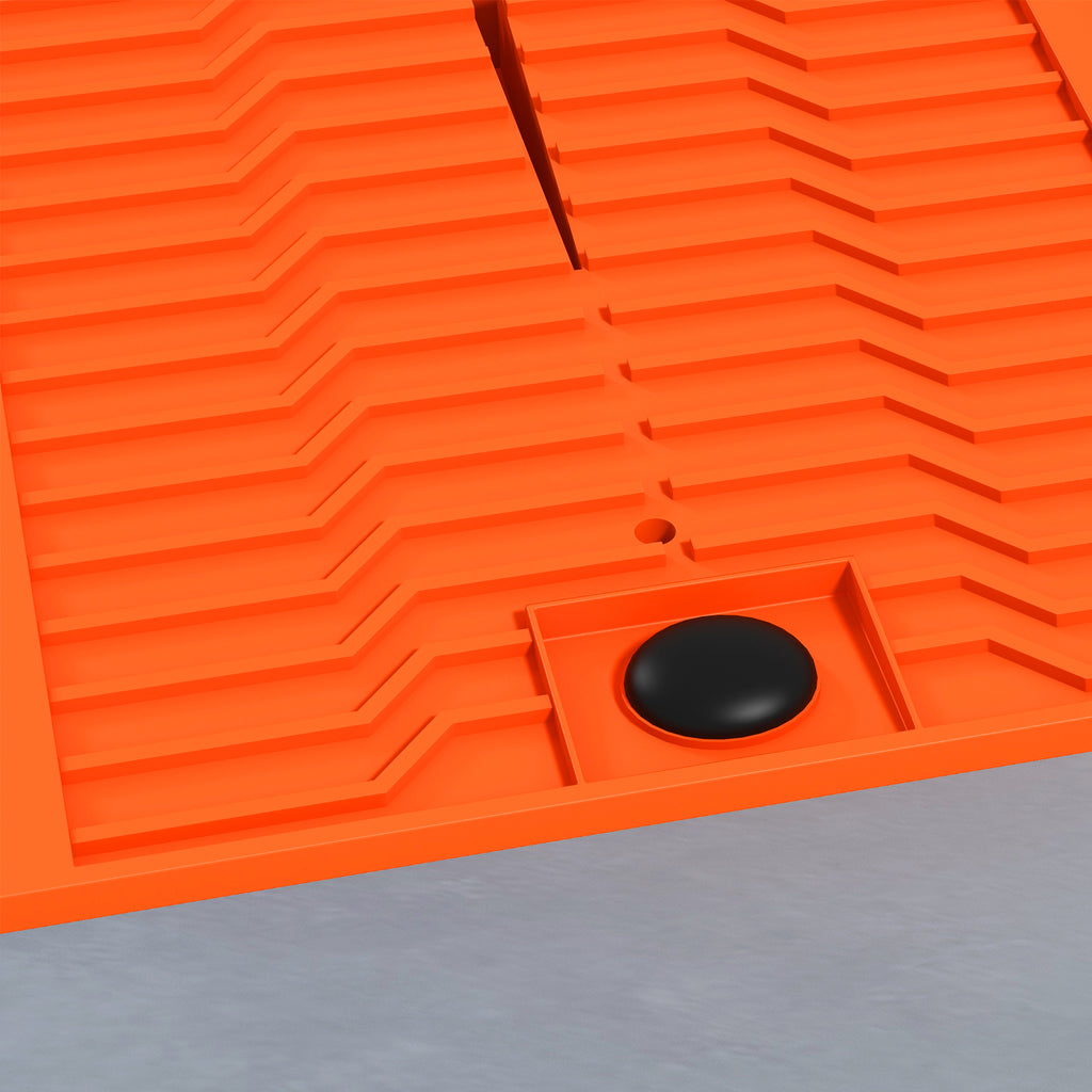 Set of 2 Plastic Car Ramps with Maximum Load 5 Tons, 91x30x21 cm, Orange