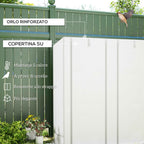 Outsunny Garden Greenhouse with 2 Roll-Up Doors, 3-Tier Shelving and Side Pockets, White and Gray