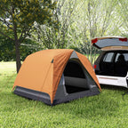 Waterproof 3-Person Camping Tent with Pocket, Lantern Hook and Bag, 2x2x1.35m, Orange
